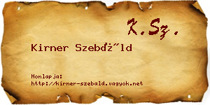 Kirner Szebáld névjegykártya